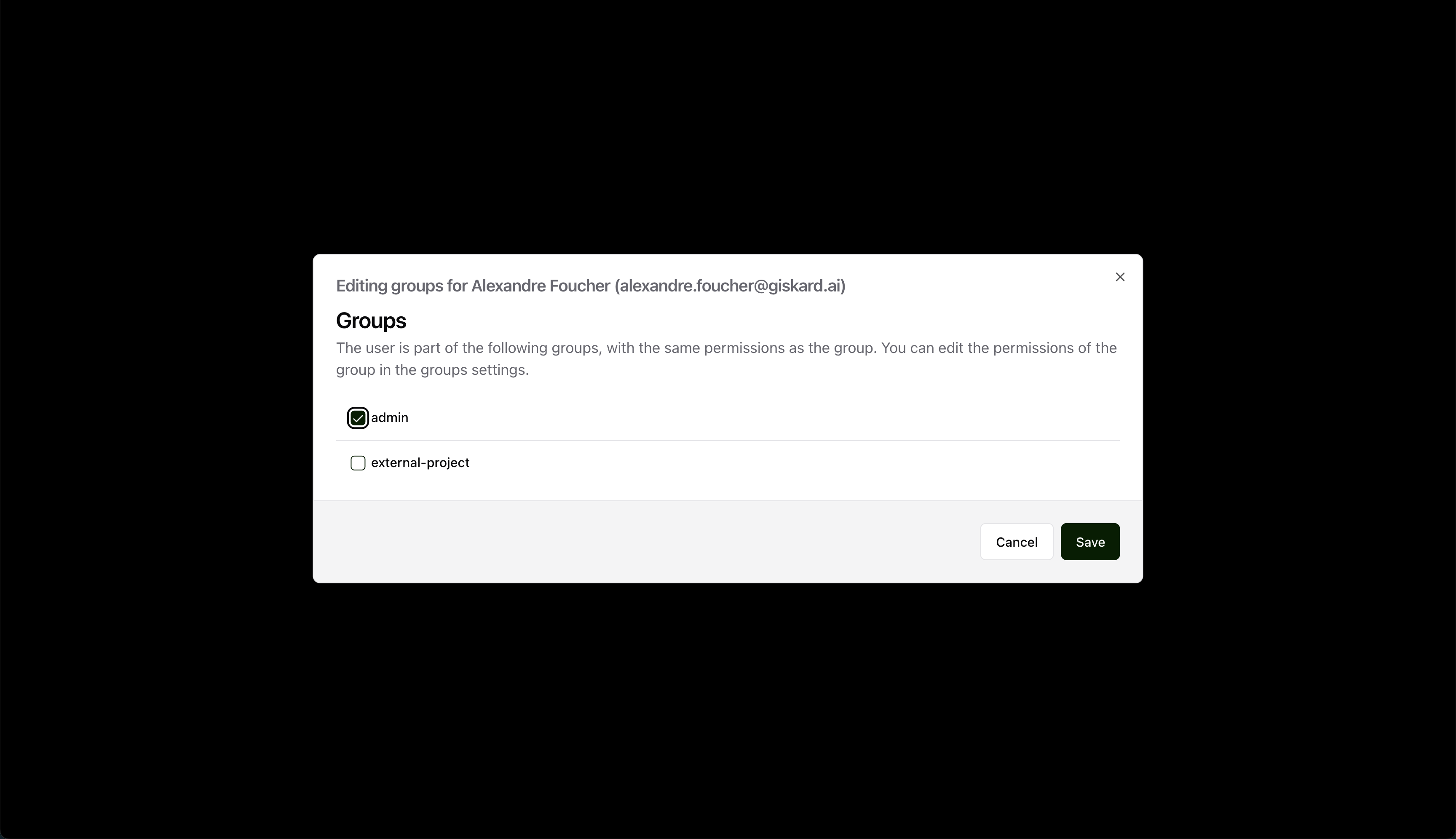 "Access rights"